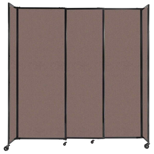 Versare StraightWall Sliding Portable Partition 7'2" x 7'6" Latte Fabric 1490313 - main
